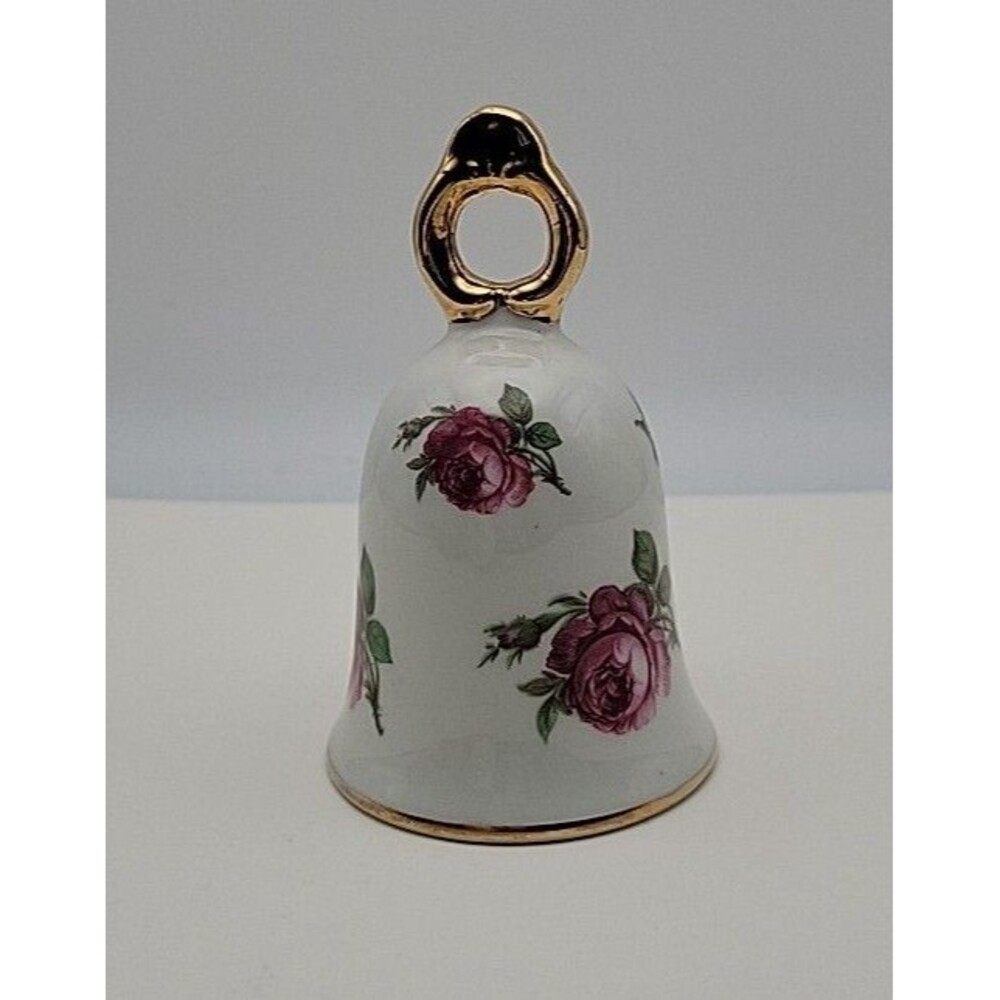 VINTAGE ROYAL PK PORCELAIN BELL W. GERMANY THE ROYAL ROSE ~ NO BELL RINGER